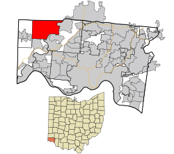 Hamilton County Ohio Incorporated and Unincorporated areas Crosby township highlighted